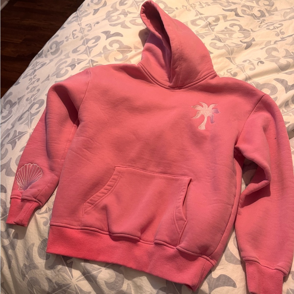 Pink Palm puff hoodie- xxsmall- great condition